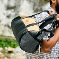 New Retro Small Round Bucket Bag Men And Women Casual Trend Single Backpack Pu Leather Shoulder Messenger Bag