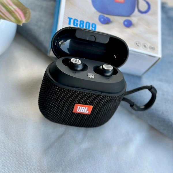 New TG809 2 in 1 Portable Outdoor Wireless Speaker & Mini TWS Bluetooth Earbuds