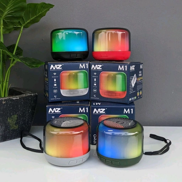 Original MZ M10 Portable Bluetooth Speaker Dynamic Thunder Sound With Rgb Light 5 W Bluetooth Speaker Multicolor, Stereo Channel - Green