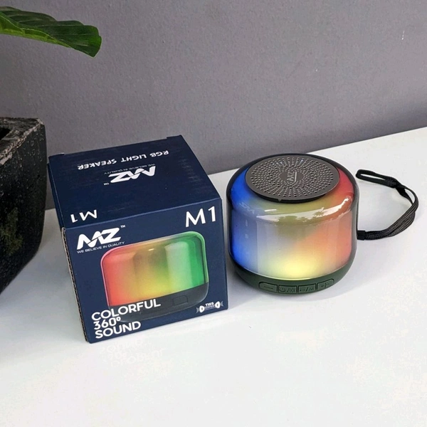 Original MZ M10 Portable Bluetooth Speaker Dynamic Thunder Sound With Rgb Light 5 W Bluetooth Speaker Multicolor, Stereo Channel - Green
