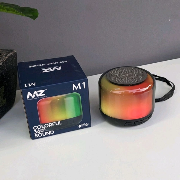 Original MZ M10 Portable Bluetooth Speaker Dynamic Thunder Sound With Rgb Light 5 W Bluetooth Speaker Multicolor, Stereo Channel - Black