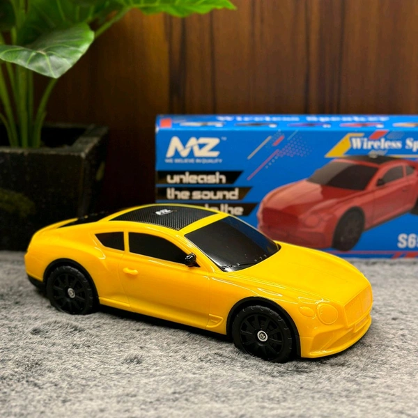 Original MZ S659 Portable Bluetooth Speaker Dynamic Thunder Sound Light Bluetooth Speaker Multicolor, Stereo Channel - Yellow