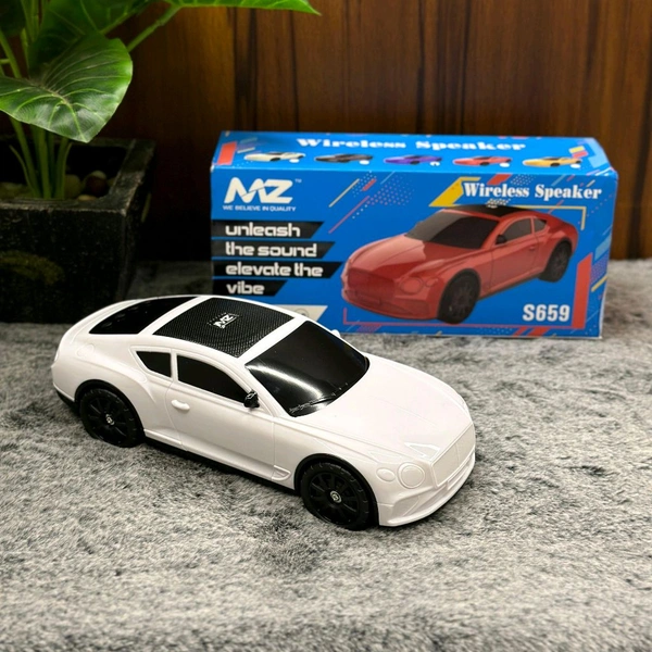 Original MZ S659 Portable Bluetooth Speaker Dynamic Thunder Sound Light Bluetooth Speaker Multicolor, Stereo Channel - White