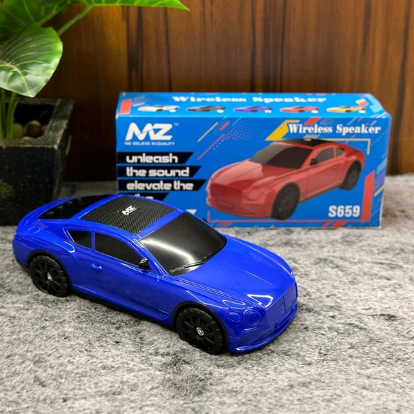 Original MZ S659 Portable Bluetooth Speaker Dynamic Thunder Sound Light Bluetooth Speaker Multicolor, Stereo Channel - Blue