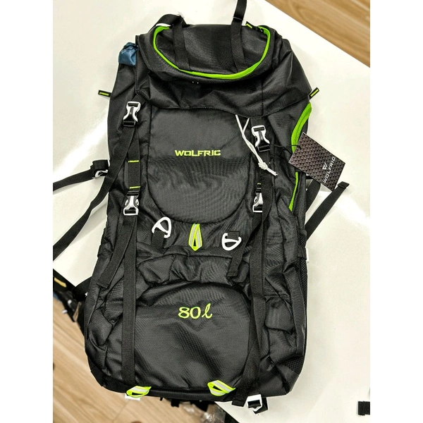 Original WOLFRIC Trekking Bag, 80 Liter Capacity, High End Quality Collection - Green