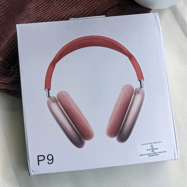 P9 Wireless Budget Best Quality Headphone With Mic | Best Sound And Mic Quality - Red