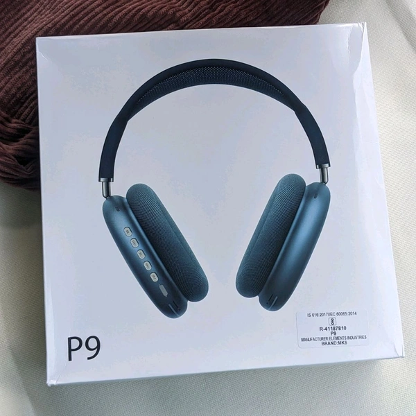 P9 Wireless Budget Best Quality Headphone With Mic | Best Sound And Mic Quality - Blue