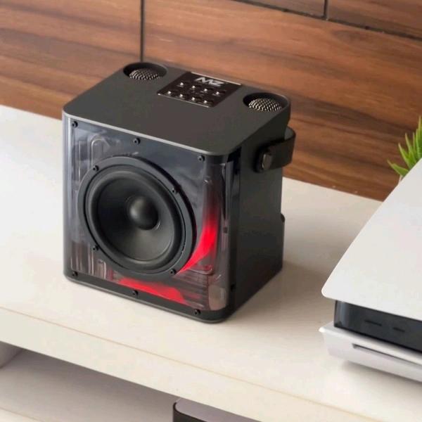 Portable Bluetooth Speaker Dynamic Sound with 2 wireless mics Karaoke 15 W Bluetooth Speaker (Stereo Channel) - Black