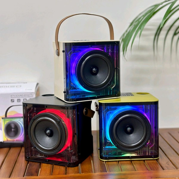Portable Bluetooth Speaker Dynamic Sound with 2 wireless mics Karaoke 15 W Bluetooth Speaker (Stereo Channel)