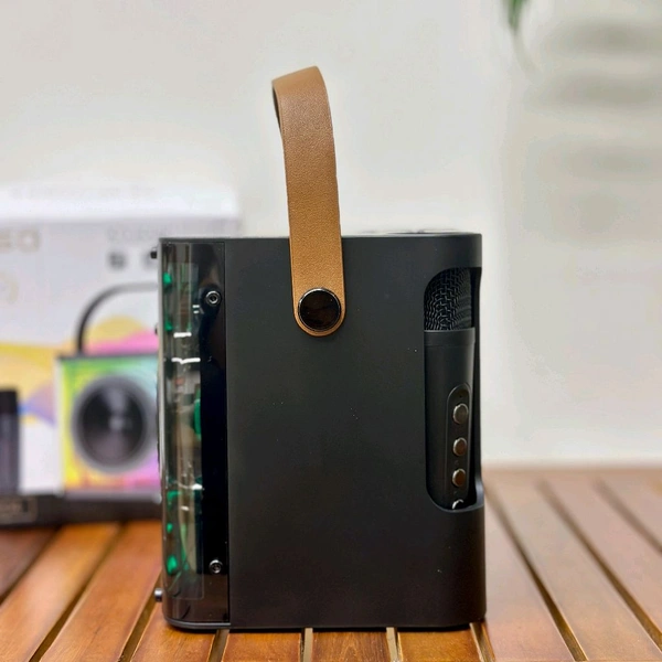 Portable Bluetooth Speaker Dynamic Sound with 2 wireless mics Karaoke 15 W Bluetooth Speaker (Stereo Channel)