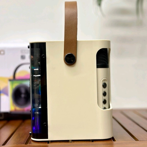 Portable Bluetooth Speaker Dynamic Sound with 2 wireless mics Karaoke 15 W Bluetooth Speaker (Stereo Channel)