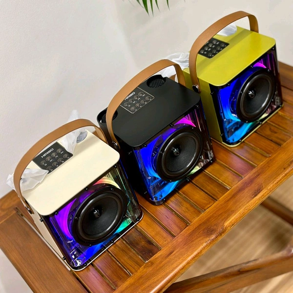 Portable Bluetooth Speaker Dynamic Sound with 2 wireless mics Karaoke 15 W Bluetooth Speaker (Stereo Channel)