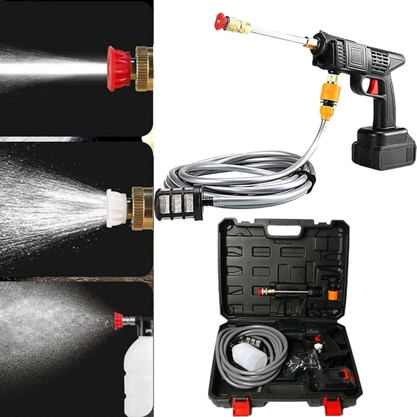 Powerful Pressure Washer with 48v Rechargeable Battery, Cordless High Pressure Washer Gun | Multi Cleaning Works Like Car & Bike Washing, Gardening & Home Cleaning Works