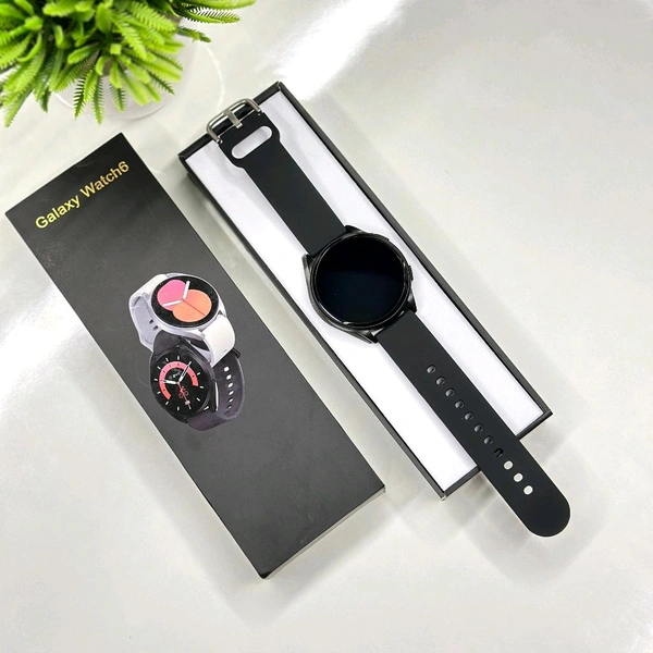 Premium Galaxy Watch 6 With Galaxy Watch Logo When Turn On/Off, Full HD Smooth Round display