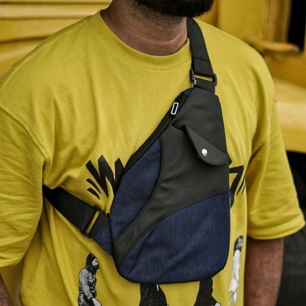 Premium Vintage Arts Bag | Ultra Sporty Messenger Sling Bag For Multipurpose Use - Blue