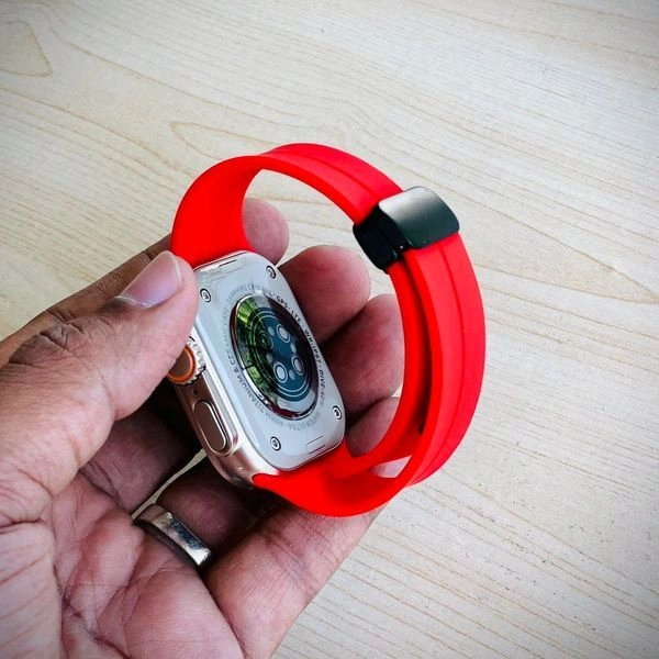 Printme Silicone Sport Band Compatible With Apple Watch 38mm 40mm 41mm 42 Mm 44 Mm 45 Mm 49 Mm - Red