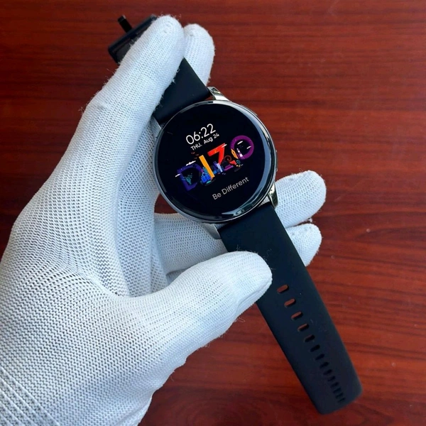 (Renewed) DIZO Watch R AMOLED WIth 45 mm Dial Size (by realme techLife) (Glossy Black Strap, Free Size)