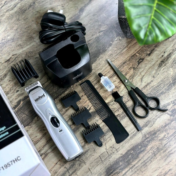 Sanford SF1957HC Trimmer 75 min Runtime 5 Length Settings (Silver)