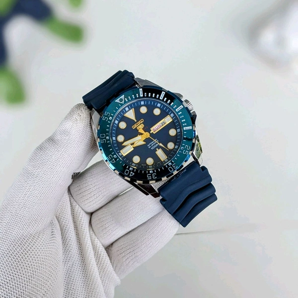 Seik0 Diver Watch Series Premium Collection With High Quality Strap Best Finishing Body & Case - Blue