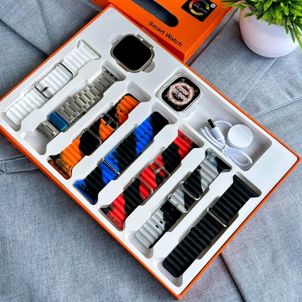 Series 8 Ultra 2 Special Edition Combo, 10 In 1 Best Quality Straps, Bluetooth Calling Support