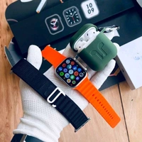 Series 8 Ultra Smartwatch With 2 Different Steap And AirPods 2 Awesome Quality Silicon Case Free