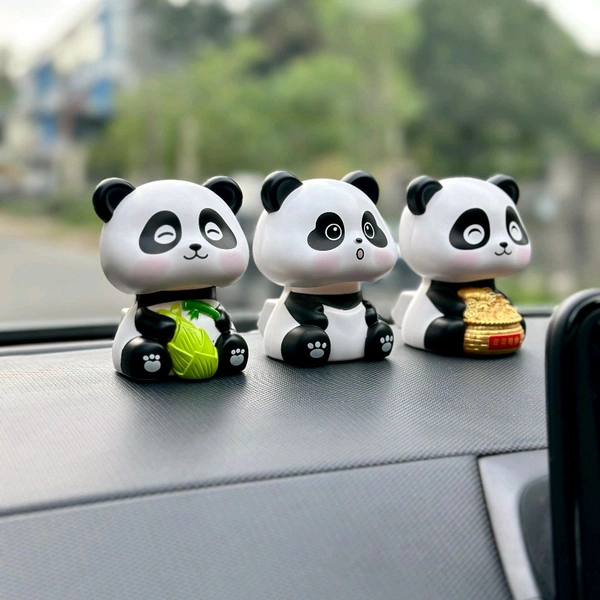 Solar Panda for Car Dashboard - Panda Dashboard Figurines, Solar-Powered Shaking Head Lucky Panda Decoration for Car Dashboard Accessories