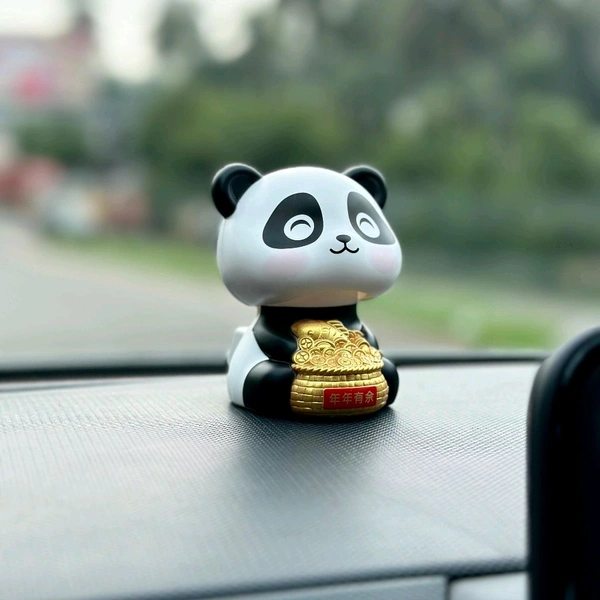 Solar Panda for Car Dashboard - Panda Dashboard Figurines, Solar-Powered Shaking Head Lucky Panda Decoration for Car Dashboard Accessories