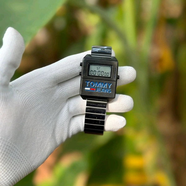 T0mmy Premium Quality Digital Watch With High Quality Strap Best finishing Body & Case - Black