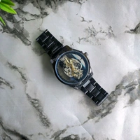 Transparent Body Analog Quartz Moment Watch With High Quality Strap Best finishing Body & Case - Black
