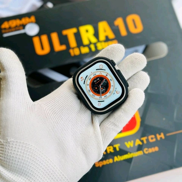 Ultra Smart Watch 8 Special Edition Combo Set, 10 in 1 Stap With Case, Bluetooth Calling Support, iOS and Android Compatible - Black