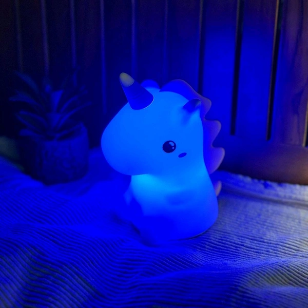 Unicorn Night Light Kids: Dimmable Silicone Night Lights, 30Min Timed Touch Squishy Lamp, Rechargeable Baby Nightlight for Bedroom, Unicorn Lamp Girls Gifts, Room Cute Decor
