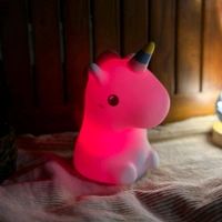Unicorn Night Light Kids: Dimmable Silicone Night Lights, 30Min Timed Touch Squishy Lamp, Rechargeable Baby Nightlight for Bedroom, Unicorn Lamp Girls Gifts, Room Cute Decor