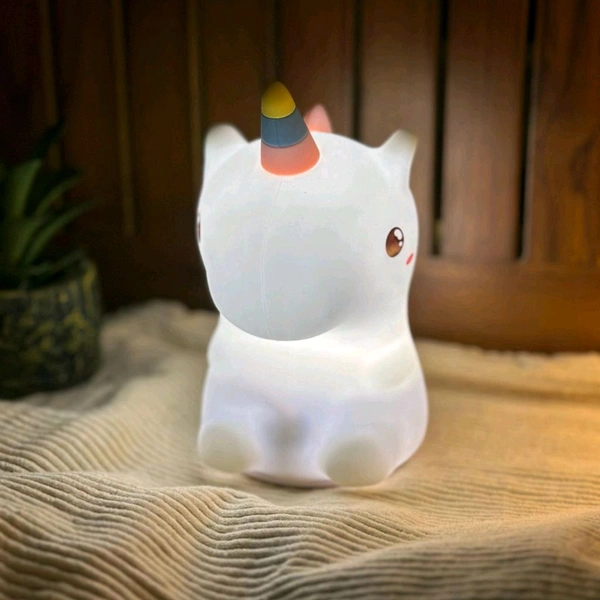 Unicorn Night Light Kids: Dimmable Silicone Night Lights, 30Min Timed Touch Squishy Lamp, Rechargeable Baby Nightlight for Bedroom, Unicorn Lamp Girls Gifts, Room Cute Decor
