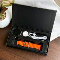 V3 Ultra Max Smart Watch 16 Inch Full Round Screen IP67 Waterproof Blood Pressure and Heart Rate Smart Watch - Orange