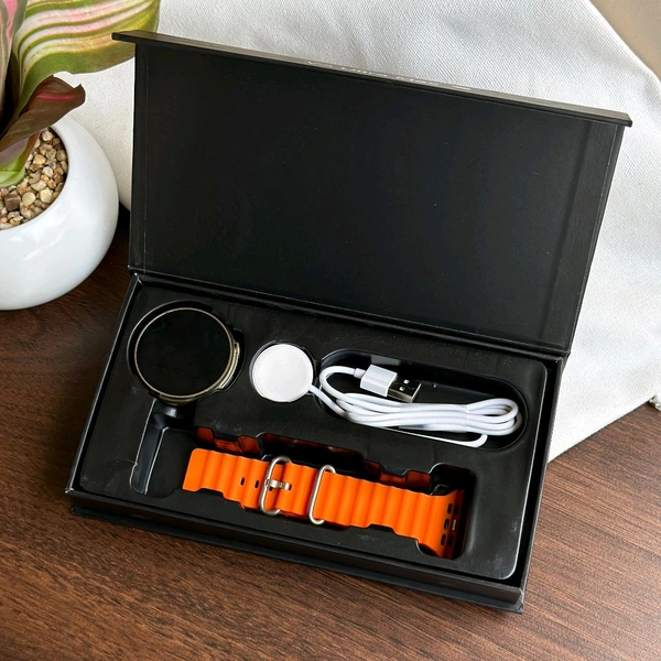 V3 Ultra Max Smart Watch 16 Inch Full Round Screen IP67 Waterproof Blood Pressure and Heart Rate Smart Watch - Orange