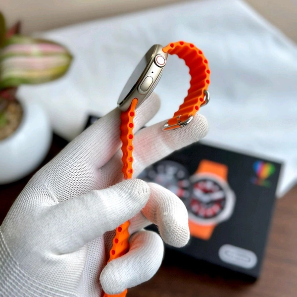 V3 Ultra Max Smart Watch 16 Inch Full Round Screen IP67 Waterproof Blood Pressure and Heart Rate Smart Watch - Orange