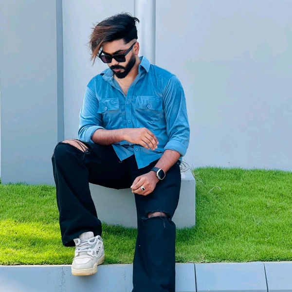 Velvet Double Pocket Premium Quality Shirt blue shirt - M