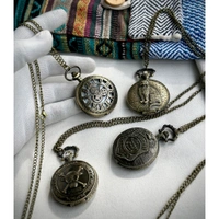 Vintage Premium Pocket Watch Keychain with Key Ring for Car & Bike Keys Gift for Men & Women Metal Pocket Watch Chain