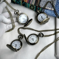 Vintage Premium Pocket Watch Keychain with Key Ring for Car & Bike Keys Gift for Men & Women Metal Pocket Watch Chain