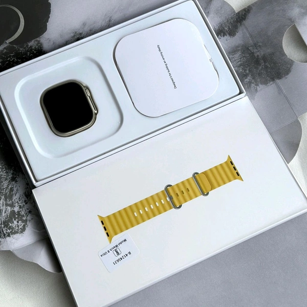 Watch Series 8 Ultra 49MM Smartwatch With Total 4 Free Top Quality Straps | Real Clip And Screw | Logo On/Off