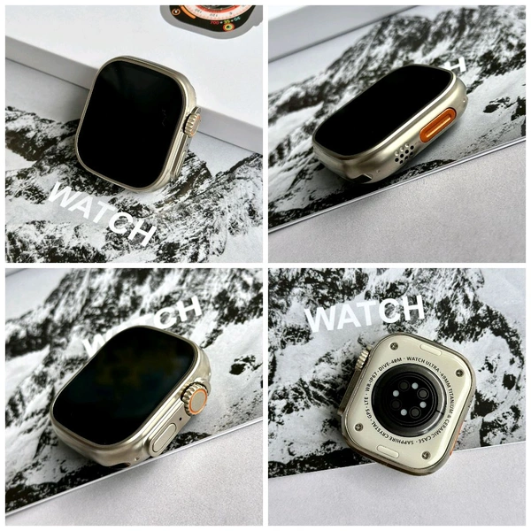 Watch Series 8 Ultra 49MM Smartwatch With Total 4 Free Top Quality Straps | Real Clip And Screw | Logo On/Off