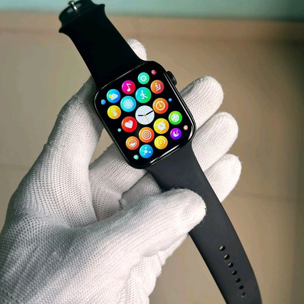 Wearfit HW8 Max Series 8 44mm Smartwatch Full Screen | NFC Support | Best Software Experience and Always On Display With Wireless Charging Support - Black