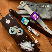 Wearfit HW8 Max Series 8 44mm Smartwatch Full Screen | NFC Support | Best Software Experience and Always On Display With Wireless Charging Support - Gray