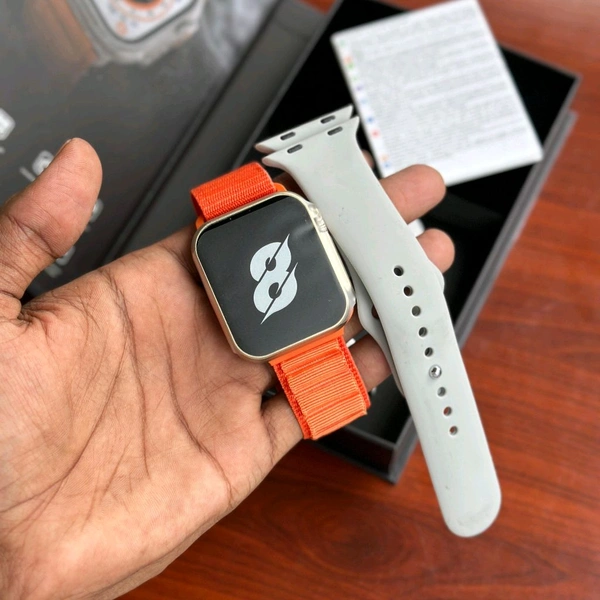 Wearfit HW8 Ultra Smartwatch | Multifunction NFC, Voice Assistant |Power Saving Mode, Always On Display - Orange