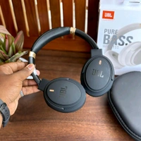 Wireless Active Noise Cancellation Over-Ear Headphones, BT 5 Foldable Headset, Dual Device Connection Upto 8-Hour Battery Life, For Travel Home Office - Black