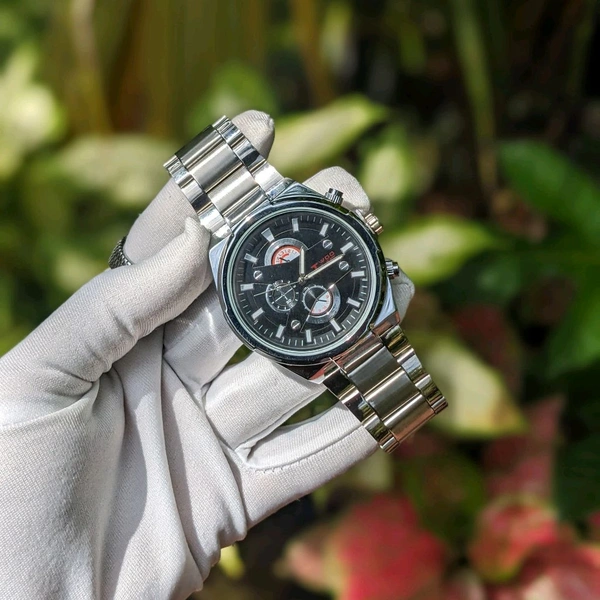 Woo Time Analog Quartz Movement Best Quality Watch With High Quality Strap Best finishing Body & Case - Silver