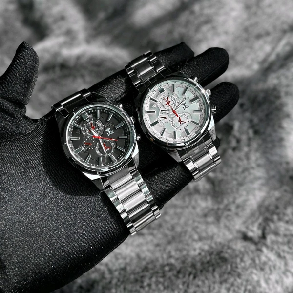 WooTime Analog Premium Collection With High Quality Strap Best Finishing Body & Case - White