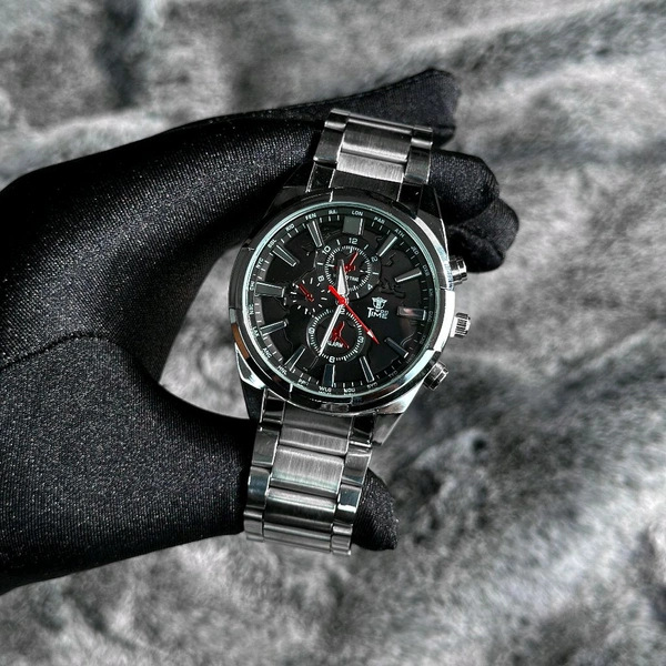 WooTime Analog Premium Collection With High Quality Strap Best Finishing Body & Case - Black