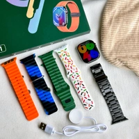 Ws9 Plus Amoled 5 + 1 Combo Set, Super Quality Watch Combo, 5 Different Quality Straps, Recommended For Gifting