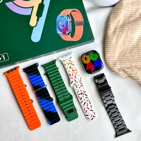 Ws9 Plus Amoled 5 + 1 Combo Set, Super Quality Watch Combo, 5 Different Quality Straps, Recommended For Gifting